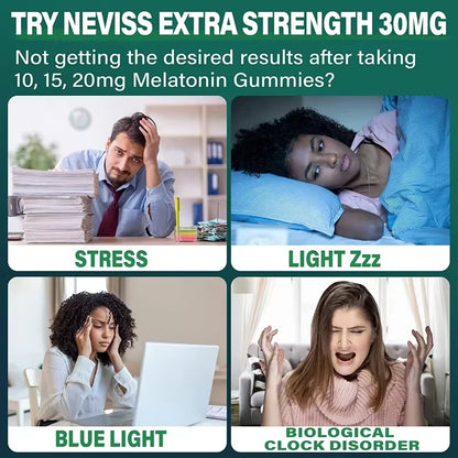 Melatonin Gummies - Support Natural Sleep Cycles, Relieve Anxiety, Promote Restful Sleep, Gluten Free, Dietary Supplement