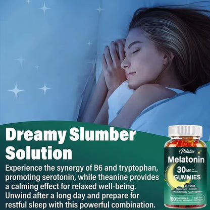 Melatonin Gummies - Support Natural Sleep Cycles, Relieve Anxiety, Promote Restful Sleep, Gluten Free, Dietary Supplement